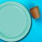 7 Inch Mint Color Round Paper Plates 24 Count for Desserts and Snacks